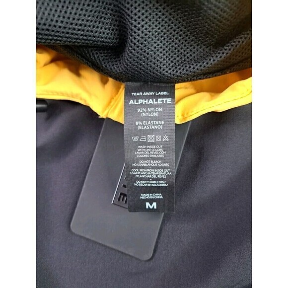 Alphalete EXP Tech Windbreaker Bumblebee NWT Men's Size M - Picture 6 of 8
